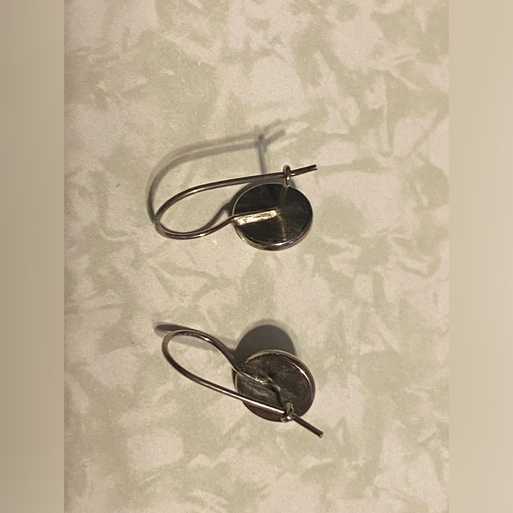 Silver Tone Faux Pearl Pierced Earrings #7628 - Picture 4 of 8